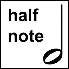 Half note symbol in music 