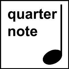 quarter note symbol in music notation