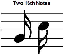 sixteenth (16th) notes