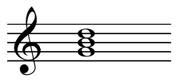 G major chord on the treble clef