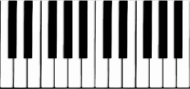 Piano keyboard keys
