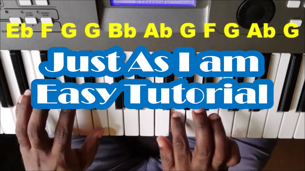 Just As I Am easy piano tutorial for beginners